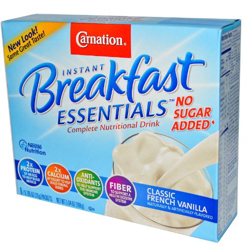 Carnation Breakfast Essentials, No Sugar Added French Vanilla, 0.705 oz