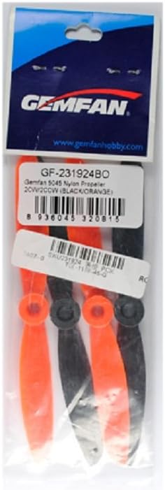 Gemfan 5045 Nylon Propeller 2CW/2CCW (BLACK/ORANGE)
