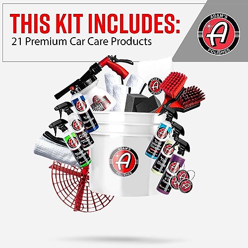 Adam's Arsenal Builder 21 Item Car Wash Kit Our Best Value Detailing Foam Gun, Soap, Wheel