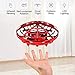 asuku Flying Ball Toy Drones,Hand Operated Drones for Kids or Adults - Scoot Flying Ball Drone，with 360°Rotating and Flashing LED Lights Mini Drone，for Boys and Girls, Kids Gifts (Red)