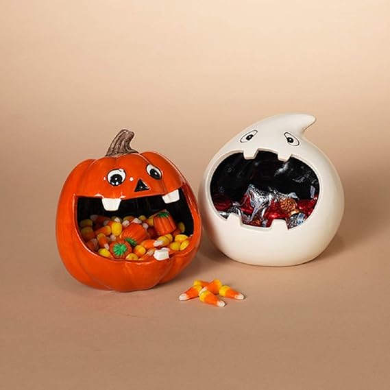 Ghost Ceramic Halloween Candy Bowl Candy Dishes