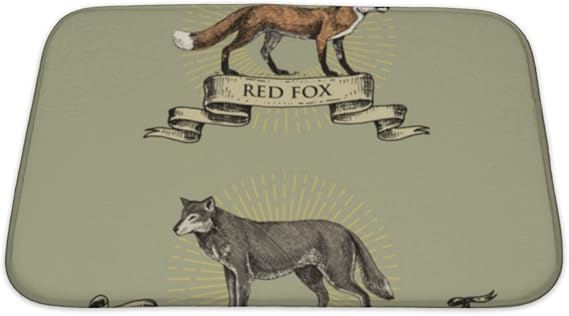 Gear nueva alfombra de baño de espuma de memoria, zorro rojo y gris