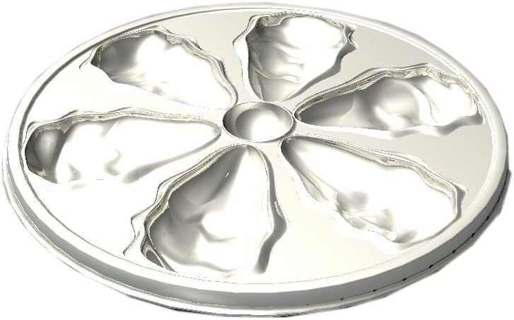 8 Disposable Plastic Oyster Plates 26 cm Silver