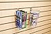 Econoco Slatwall Deluxe Hooks, 4 Inch Display Hooks for Slatwall Panels, Heavy Duty Metal, Pack of 96, White
