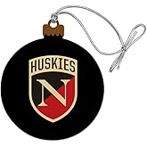 GRAPHICS & MORE Northeastern University Secondary Logo Wood Christmas Tree Holiday Ornament