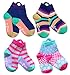 Ez Sox Toddler Girls Socks Seamless Toe Non Skid Grips Cotton Pull Up Loops