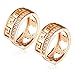 MR.TIE Fashion Jewelry Gold Plated Base Rhinestone Crystal Hoop Earring