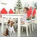 Funkprofi Santa Snowman Elk Christmas Hat Chair Covers Christmas Decor Dinner Chair Xmas Cap Sets (6pcs)