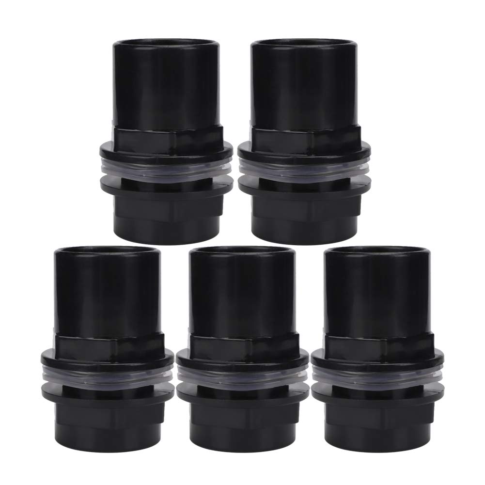Zerodis 5Pcs/Set PVC Aquarium Water Pipe Connector Joint,Adjustable Straight Fish Tank Air Tube Adapters Leakproof Fish Tanks Tube Accessories(40mm)