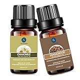 Chamomile Sandalwood Essential Oil,10ML Natural Pure Aromatherapy Oils Therapeutic Grade, Value 2 Pack
