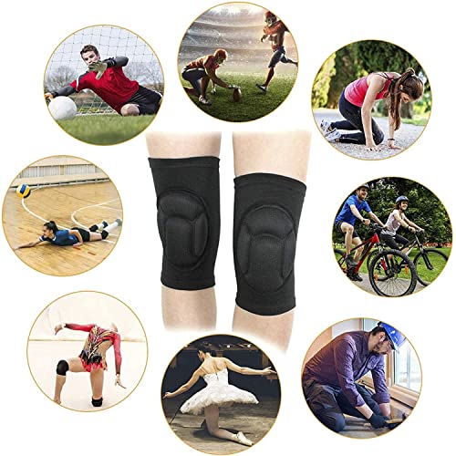 Rodilleras Voleibol, Rodilleras Deportivas, Rodilleras de Esponja Gruesa, Rodilleras Transpirables para Prevención de Colisiones para Deportes al Aire Libre, Correr, Gimnasio, Baloncesto (1 par)