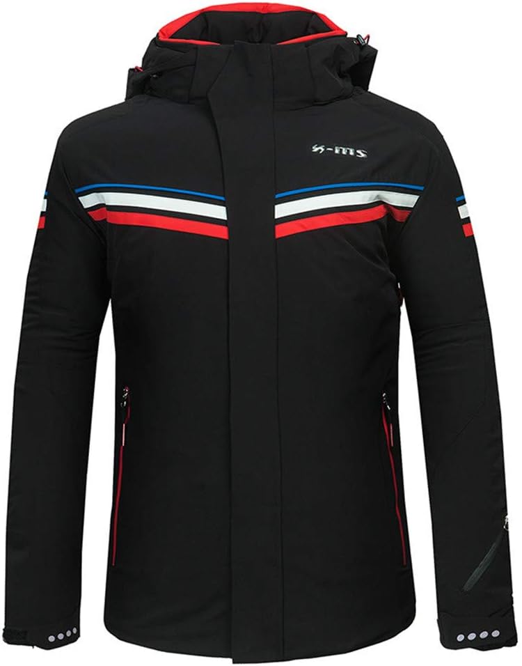 Windproof Rain Jacket Mens Mountain Ski Jacket with Waterproof Windproof Outdoor Warm Snowboard For Men Traveling Hiking Running Ski Jacket Rain Snow Jacket Removable Hood Fashion Winter Coat with Fle