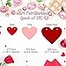 Auihiay Felt Heart Garland Banner and Happy Valentine's Day Banner - No DIY Valentines Decorations for Anniversary, Birthday Party