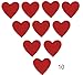 Iron On Patches - Red Heart Patch 10 pcs Iron On Patch Embroidered Applique 1.26 x 1.18 inches - 3.2 x 3 cm - A-92