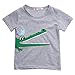 2Pcs Toddler Kids Boys Summer Cartoon Crocodile T-shirt Tops Plaid Shorts Outfits Set Clothes