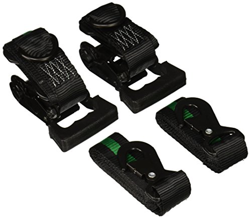 Erickson 05716 Ratcheting Tie-Down Strap, 2 Pack (1.5" wide x 8' long, 3000lb Load Capacity)