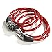 Wordlock CL-455-RD Non-Resettable Combination Cable Lock, 4-Feet, Red