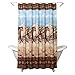 Zenna Home Running Free Western and Horse Theme Shower Curtain