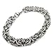Stainless Steel Round Byzantine Chain Bracelet 8mm