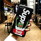 iPhone 8 Plus 7 Plus Phone Case-Ultra Soft Anti Scratch Anti Slip Slim TPU Case for Apple 7-Plus 8-Plus 5.5 Inch,Kplvet Street Fashion iPhone Designer Full Protective Shell Cover Case (Black Frog)