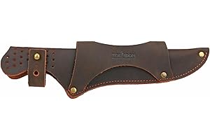 Tourbon Leather Knife Sheath with Belt Loop for Horizontal Vertical Carry of Fixed Blade Knife EDC Compact Draw Knife Holster
