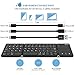 Foldable Keyboard, Jelly Comb B003S 3-in-1 (USB/Microusb/Type C) Wired & BT Keyboard with Touchpad Compatible for All Devices Windows PC iOS Android Tablet-Black