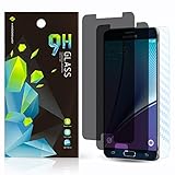 [2 Pack] Samsung Galaxy Note 5 Privacy Tempered Glass Screen Protector, Haodewei [Easy-Install] Bubble Free [Touch Sensitive] +1 Pack Carbon Fiber Back Protector