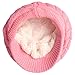 HINDAWI Women Winter Warm Knit Hat Wool Snow Caps with Visor, Pink