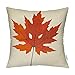 HIPPIH 4 Packs Leaves - Square Decorative Fall Maple Leaf Throw Pillow Case Cushion Cover 18 X 18 Inch