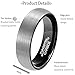 Tungsten Ring Mens Wedding Band 4mm/6mm/8mm Black/Rose Gold Plated Matte Finish Brushed Polish/Beveled/Edge Comfort Fit