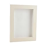 18x22 Shadow Box Frame White Washed Wood | with a
