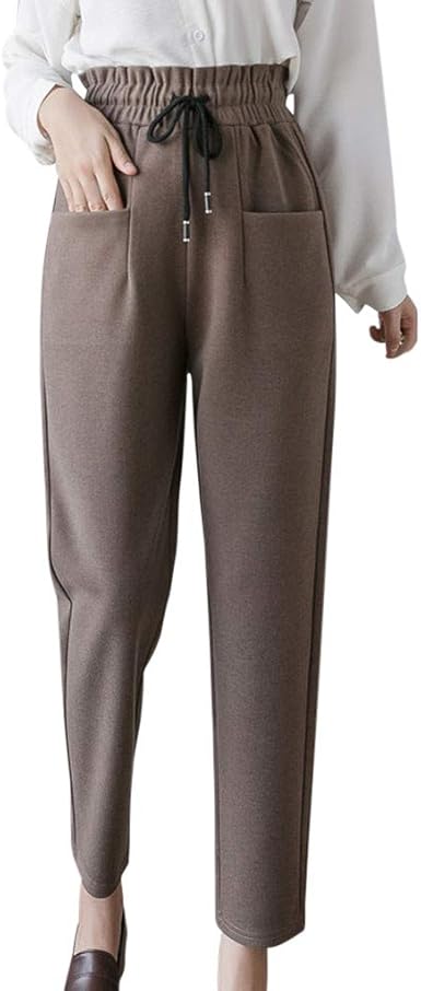 slim leg pants elastic waist