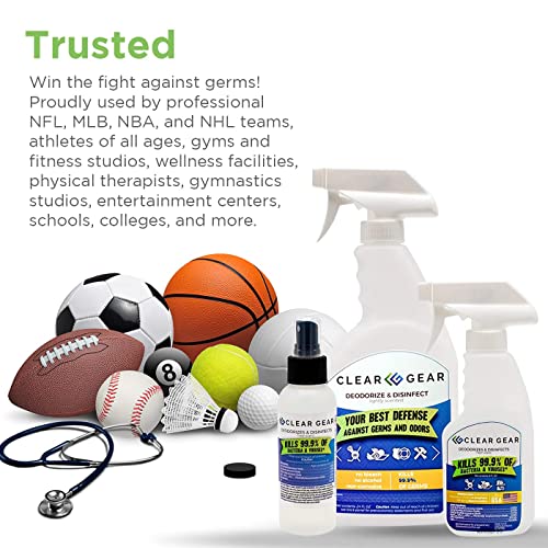 Clear Gear Disinfectant, Cleaner, and Deodorizer For Sports Equipment