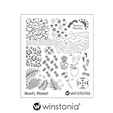 Winstonia Nail Art Image Manicure Stamping Plate Summer Fun (Beach, Please!)