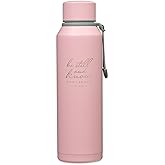 Christian Art Gifts Insulated Stainless Steel Double Wall Vacuum Sealed Water Bottle for Women: Be Still & Know - Psalm 46:10 Inspirational Bible Verse for Hot/Cold Liquids All Day, Pink, 24 fl. oz.