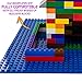 Building Bricks - 10 x 10 Inch Blue Stackable Baseplate (4 Pack) Classic Baseplates Compatible with All Major Brands