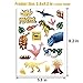 Dinosaur Temporary Tattoos For Kids, 4 Sheet Dinosaur Tattoos For Dinosaur Birthday Party Supplies Favors