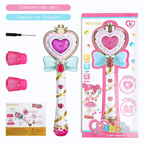 image for WisToyz Bubble Machine Bubble Blower Bubble Wand with 2 Bottles of Bub