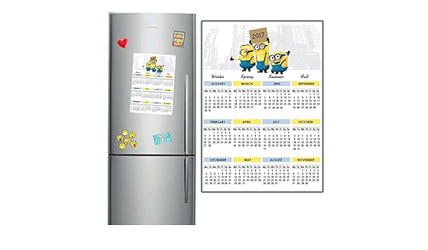 Minion 2 2017 imán para nevera calendario 29 x 21 cm A4 ...