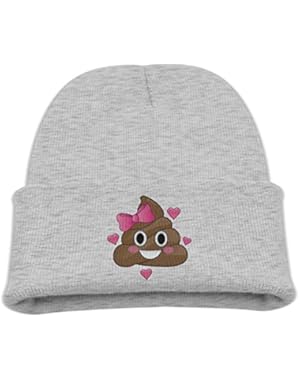 Cute Funny Poop Pink Bow Cutie Kid's Hats Winter Funny Soft Knit Beanie Cap, Unisex