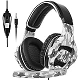 2017 New Sades SA810 Camouflage 3.5mm Stereo Sound PC Gaming Headset Over Ear Gaming Headphone with Noise Isolation Microphone for PS4/Xbox One/Computer/phones(Camouflage)