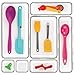 mDesign Kitchen Interlocking Plastic Modular Drawer Storage Organizers for Kitchen Utensils Silverware, Spatulas, Gadgets - 7 Piece Set, Clear