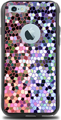 Unnito iPhone 6 Case – Hybrid Commuter Case | Slim Cover with Hard Shell Design and Soft Inner Layer Compatible with iPhone 6S Black Case - Stained Glass