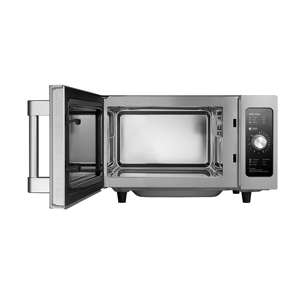 Midea Equipment 1025F0A Countertop Commercial Microwave Oven with Dial, 1000W, Stainless Steel.9 CuFt