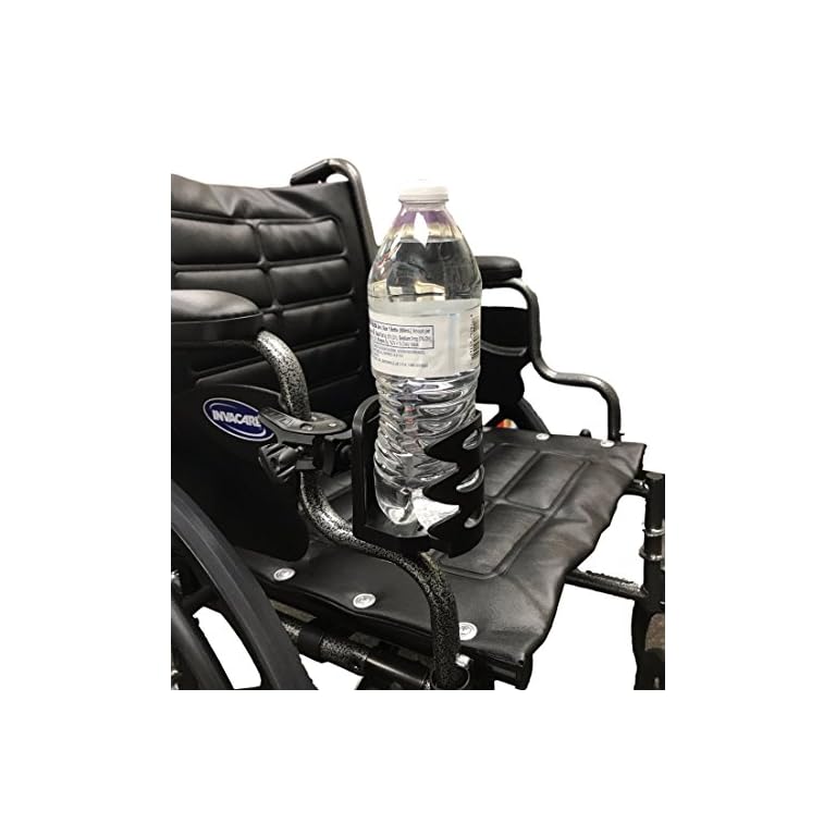 Water Bottle, Drink and Cup Holder for Wheelchair, Electric and Manual