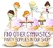 Gymnastics party stickers - 20 ct 3x4