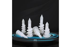 100 Pcs 0.4x1.3 Inch Self Drilling Drywall Anchors and Screws, Wall Anchors for Drywall, Threaded Plastic Anchors and Matchin