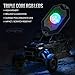 Xprite 4 Pods Waterproof Rock Lights Kit w/Bluetooth Controller Multicolor RGB Neon Underglow Light Pod Kits, Flashing Music Modes for Jeep UTV ATV Trucks SUV RZR Off-Road Motorcycle Boats