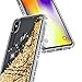 iPhone Xs Max Case w/[Tempered Glass Screen Protector], NageBee Glitter Liquid Quicksand Waterfall Flowing Floating Sparkle Bling Diamond Clear Girls Cute Case for iPhone Xs Max (6.5 inch) -Nice