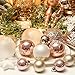 Sea Team 108-Pack Assorted Shatterproof Christmas Ball Ornaments Set Decorative Baubles Pendants with Reusable Hand-held Gift Package for Xmas Tree (Rose Gold)
